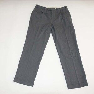 Brooks Brothers Men's Dress Pants 36 x 32 Medium Gray 100% Wool Pleated Front